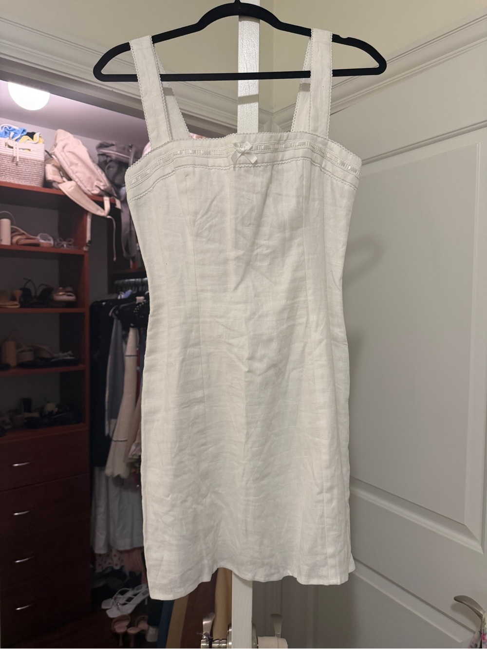 Reformation White Sleeveless Linen Dress - Classic Summer Sundress